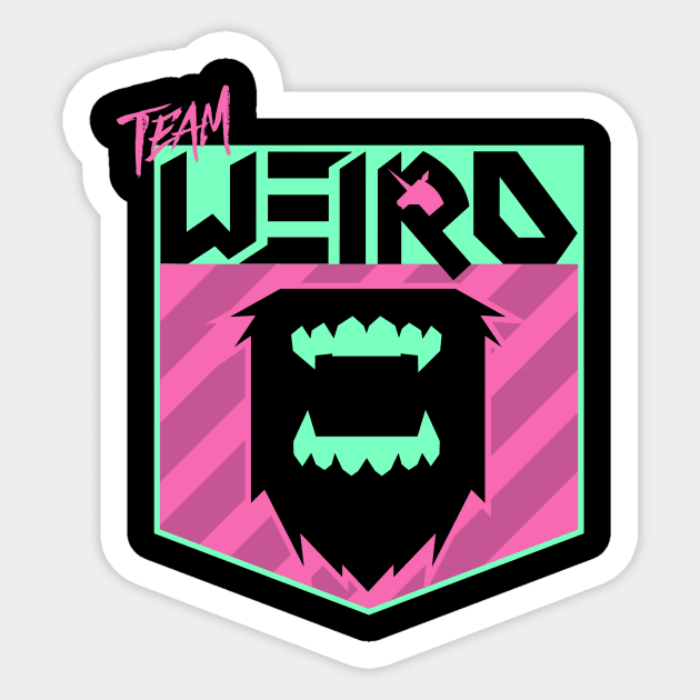 TEAM WEIRD- CREST Sticker by TeamWeird